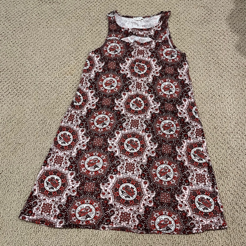 Patterned tank top dress